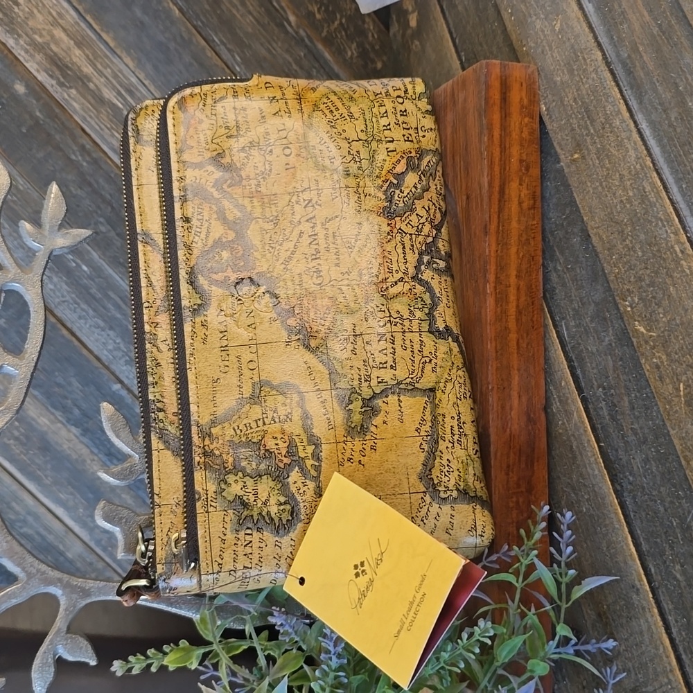 Patricia Nash European Map Clutch Free Shipping